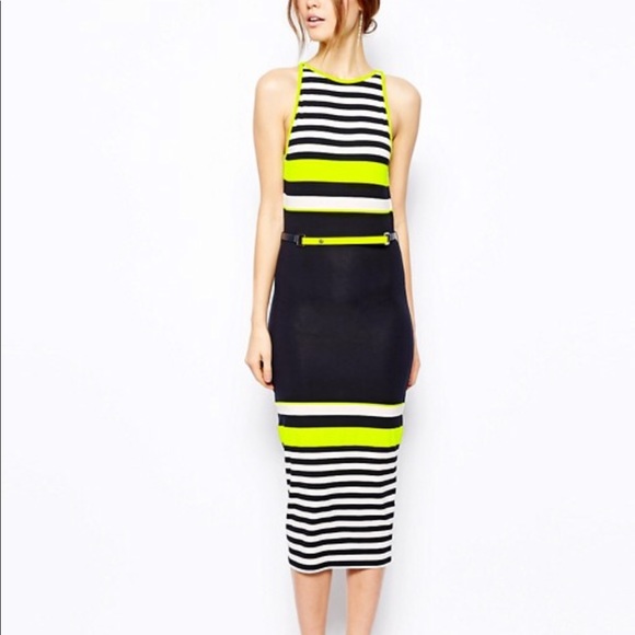 Ted Baker Abiee Striped Body Con Dress 